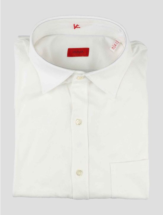 Isaia White Cotton Shirt 1