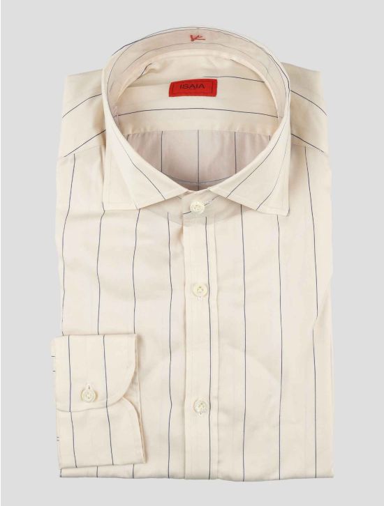 Isaia Ligth Beige Cotton Silk Shirt 1