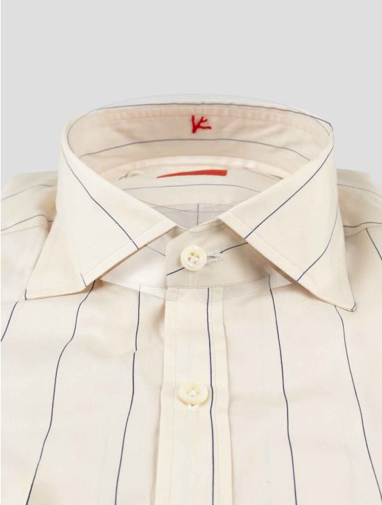 Isaia Ligth Beige Cotton Silk Shirt 2