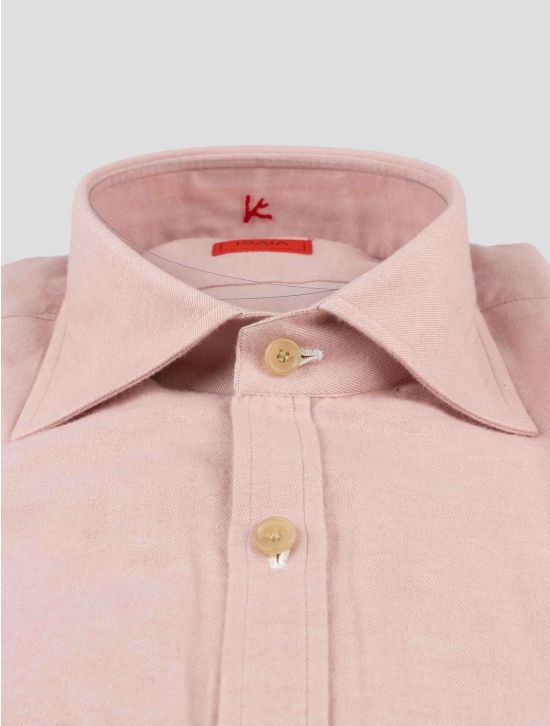 Isaia Pink Cotton Shirt 2