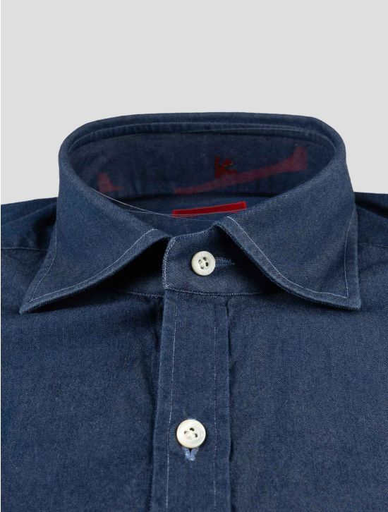 Isaia Blue Cotton Shirt 1
