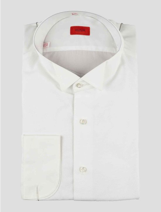 Isaia White Cotton Shirt 1