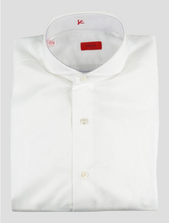 Isaia White Cotton Shirt 1