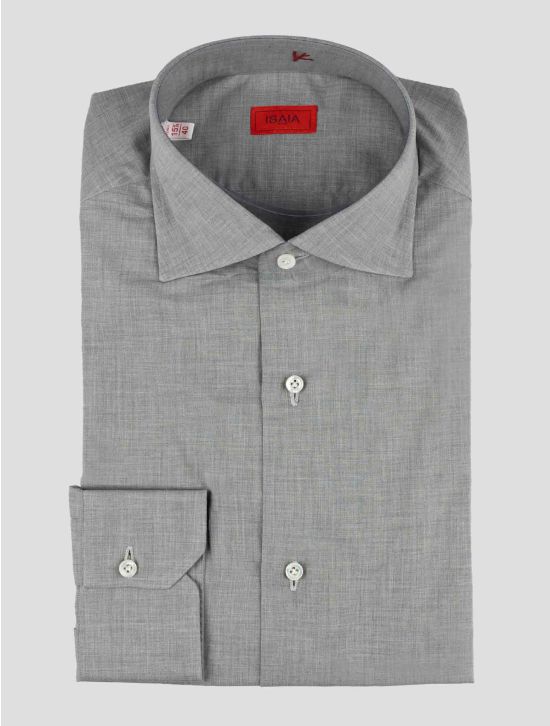 Isaia Gray Cotton Shirt 1