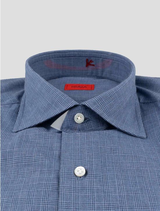 Isaia Blue Cotton Cashmere Shirt 2