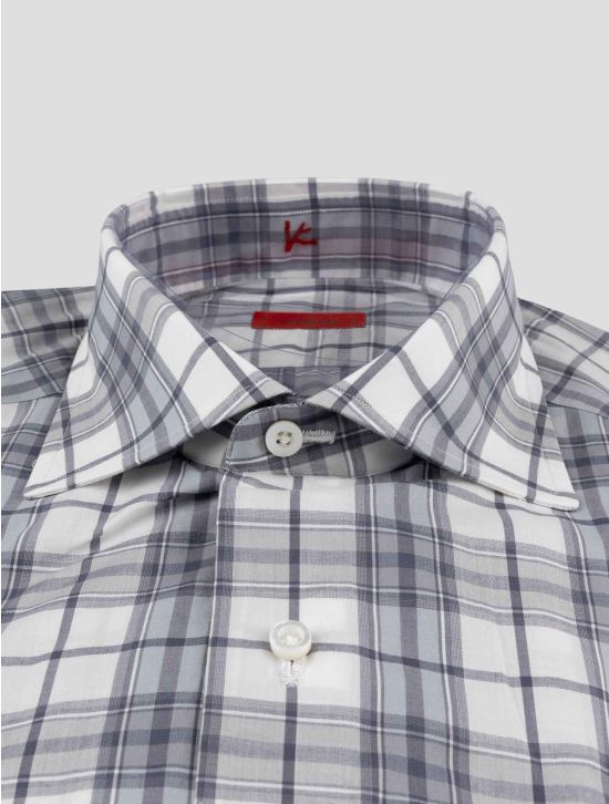 Isaia Blue White Cotton Shirt 2