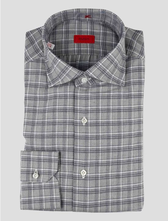 Isaia Gray Cotton Shirt 1