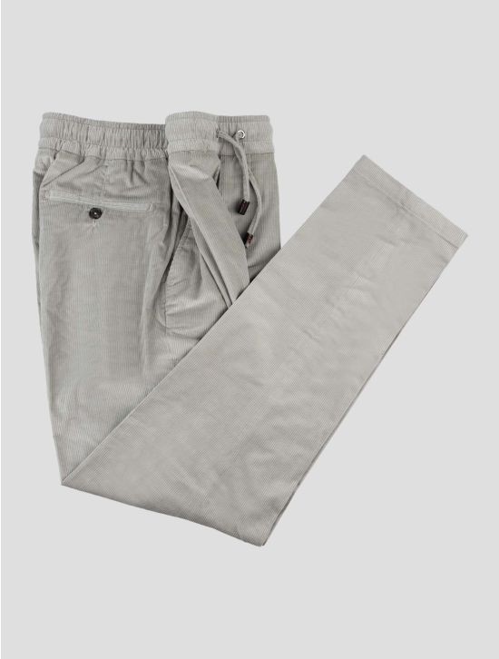 Isaia Gray Cotton Wool Ea Velvet Pants 2