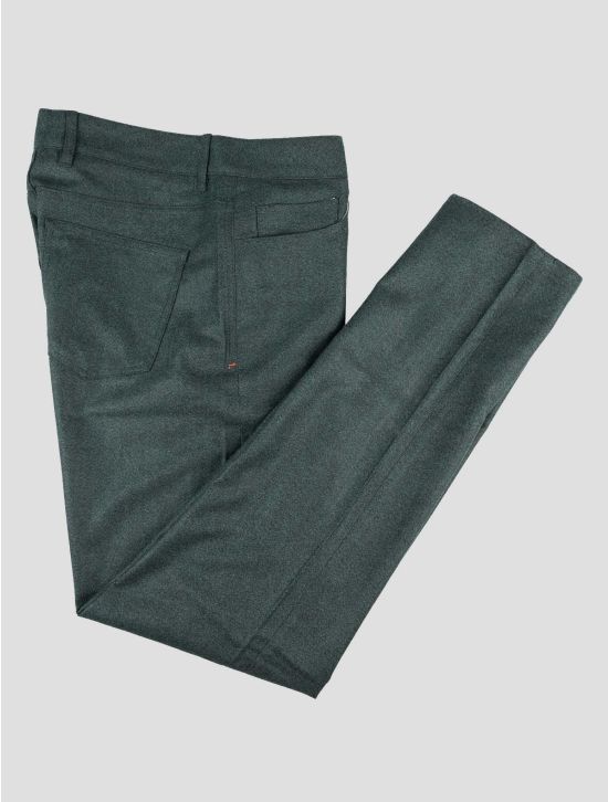 Isaia Dark Green Wool Pants 1