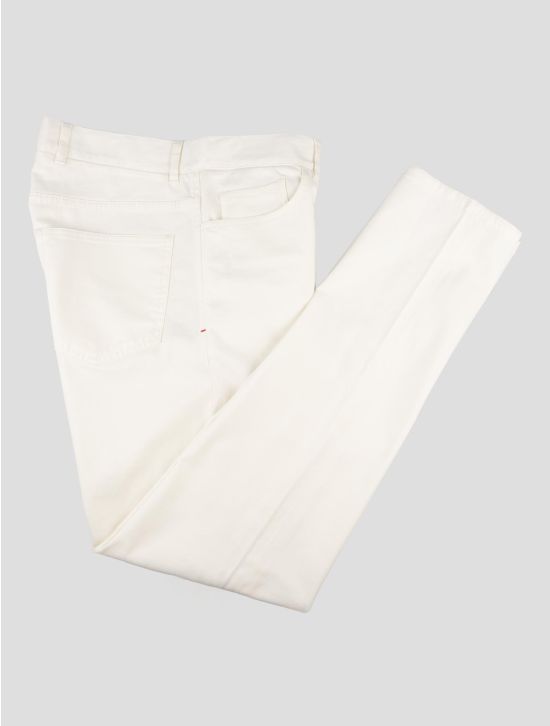 Isaia White Cotton Cashmere Ea Pants 1