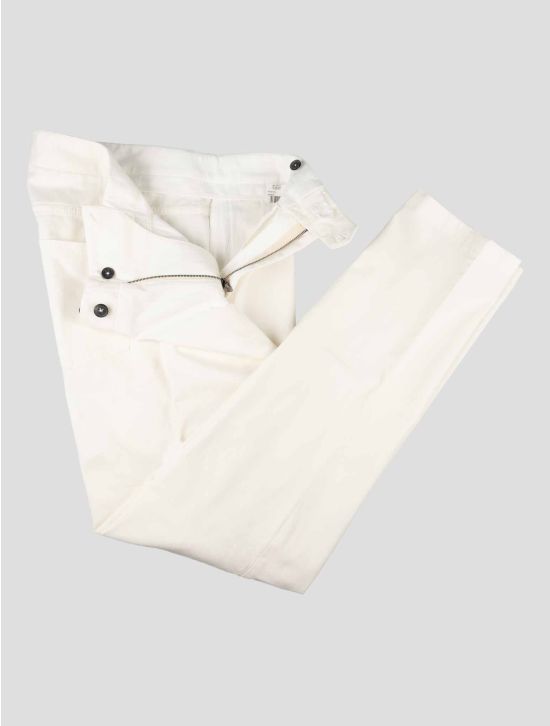 Isaia White Cotton Cashmere Ea Pants 2