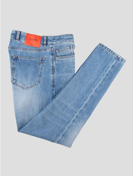 Isaia Blue Cotton Jeans 1