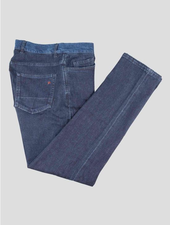 Isaia Dark Blue Cotton Cashmere Ea Jeans 1