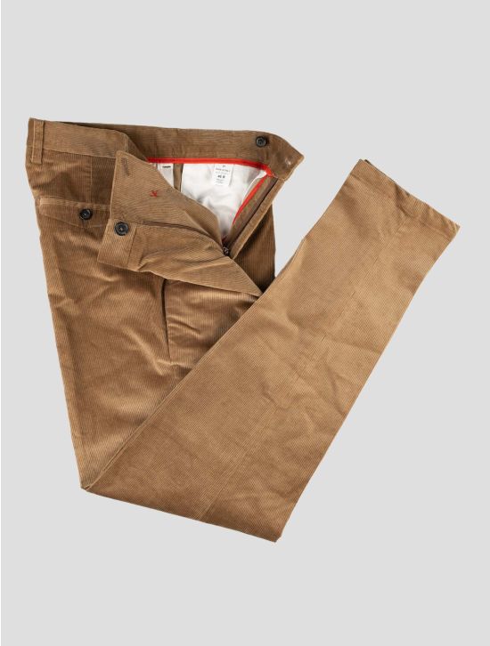 Isaia Brown Cotton Wool Ea Velvet Pants 2