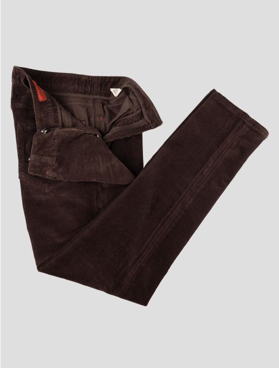 Isaia Dark Brown Cotton Ea Pants 2