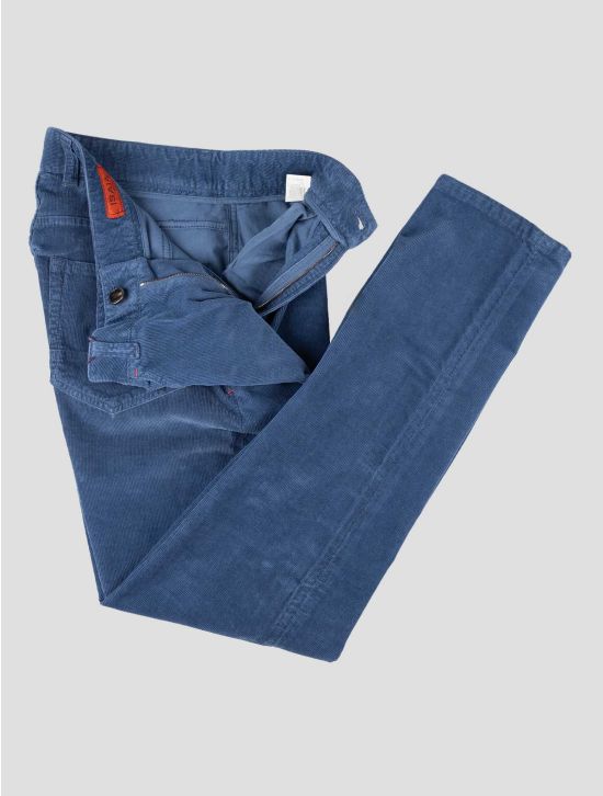 Isaia Blue Cotton Ea Pants 2