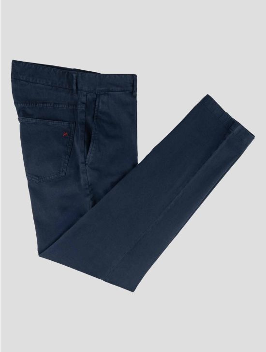 Isaia Dark Blue Cotton Cashmere Ea Pants 1