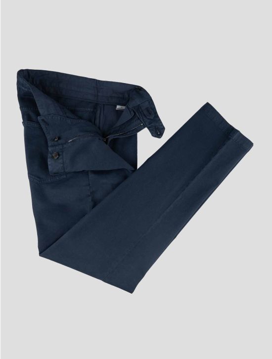 Isaia Dark Blue Cotton Cashmere Ea Pants 2