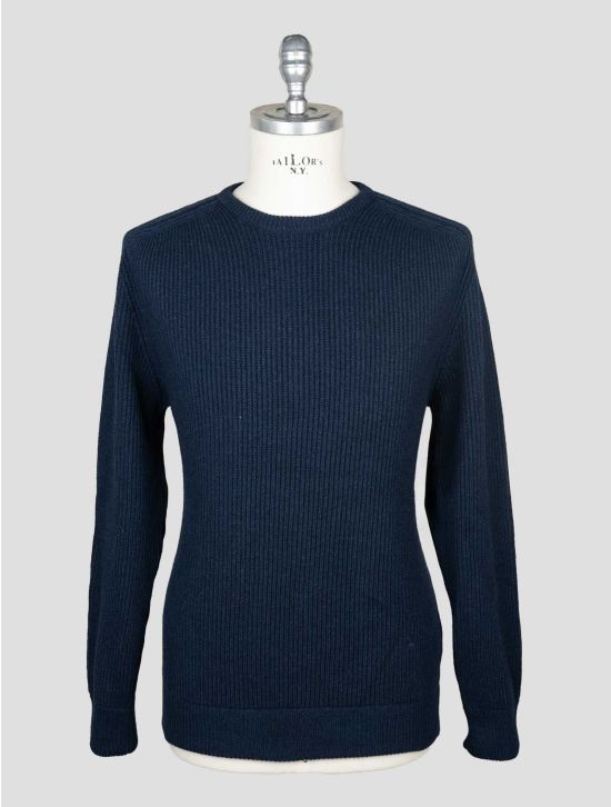 Isaia Dark Blue Cashmere Sweater Crewneck 1