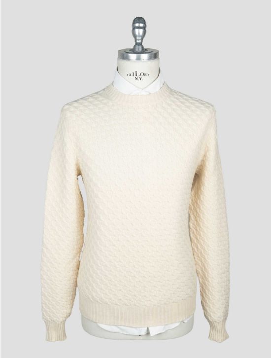 Isaia White Cashmere Sweater Crewneck 1