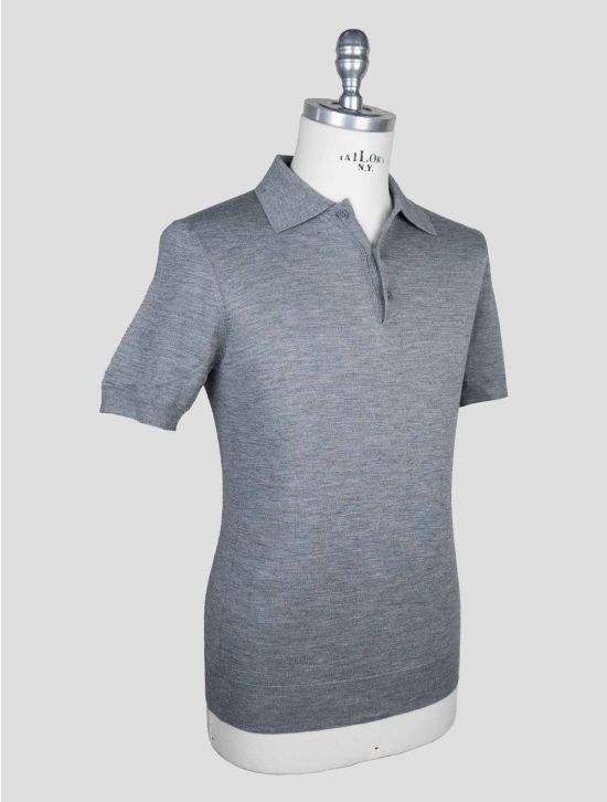 Isaia Gray Cashmere Silk Polo 2