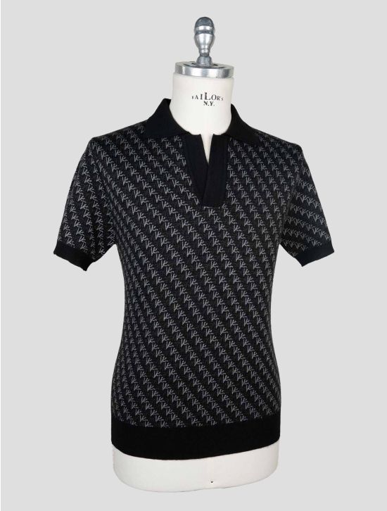 Isaia Dark Gray Cashmere Silk Polo 2