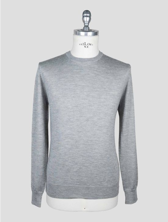 Isaia Gray Cashmere Silk Sweater Crewneck 1