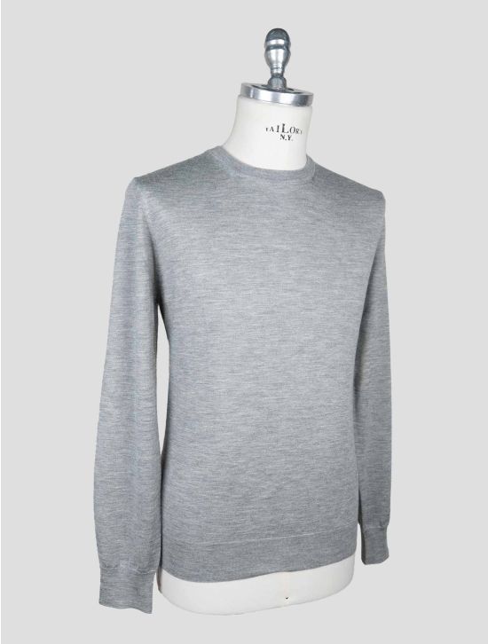 Isaia Gray Cashmere Silk Sweater Crewneck 2