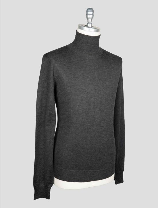 Isaia Dark Gray Cashmere Silk Sweater Turtleneck 2