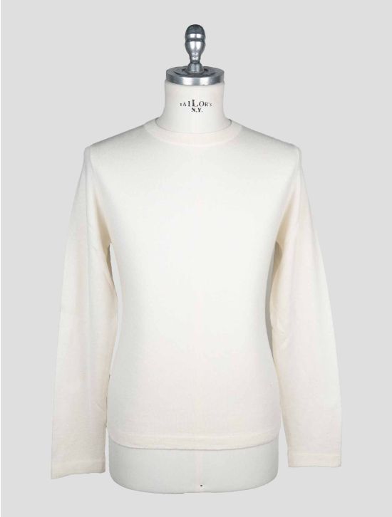Isaia White Cashmere Silk Sweater Crewneck 1