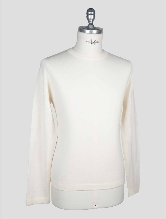 Isaia White Cashmere Silk Sweater Crewneck 2