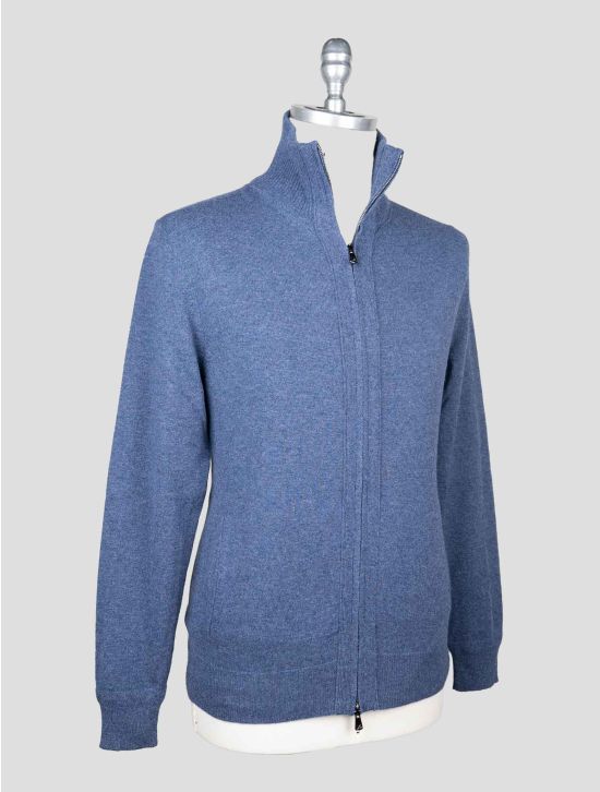 Isaia Blue Cashmere Sweater Full Zip 2
