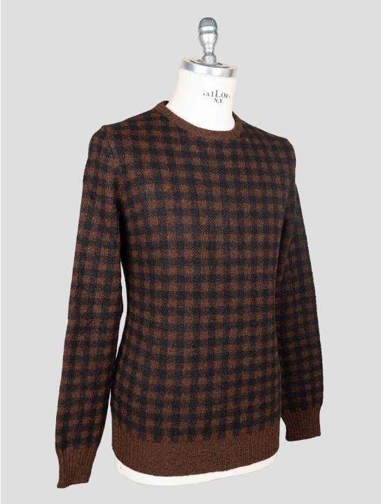 Isaia Brown Black Cashmere Silk Sweater Crewneck 2
