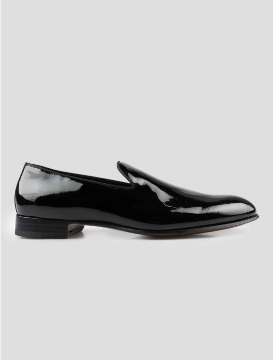 Isaia Black Leather Loafers 1