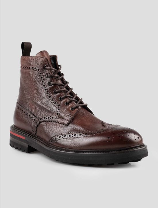 Isaia Brown Leather Boots 2