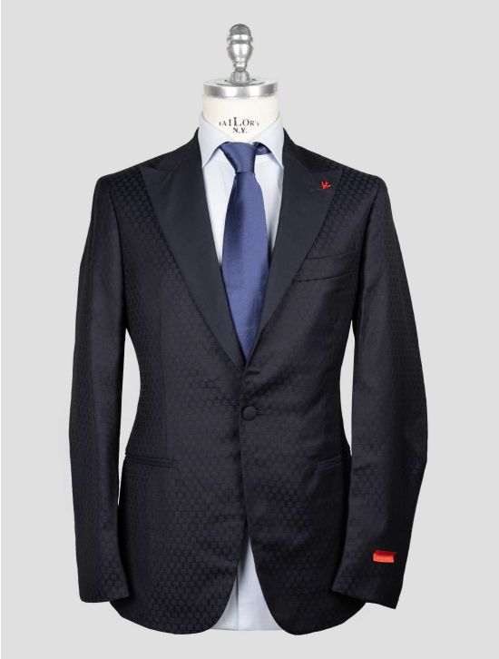 Isaia Blue Navy Wool Smoking Blazer 1