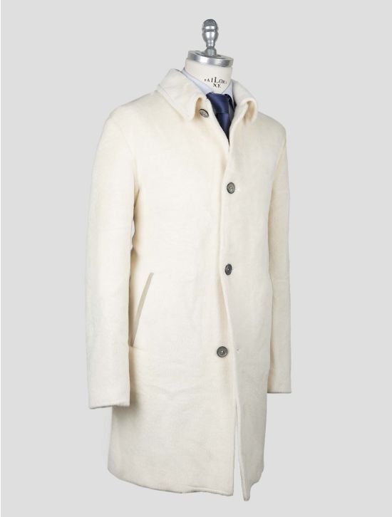 Isaia White Alpaca Wool Overcoat 2