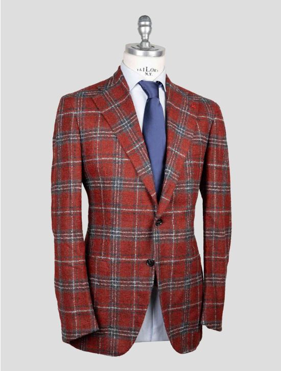 Isaia Red Alpaca Wool Pa Blazer 2