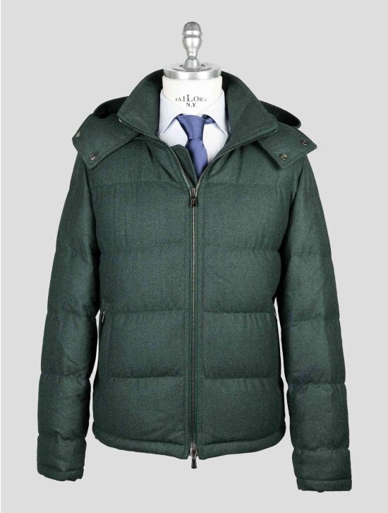 Isaia Green Wool Coat 1