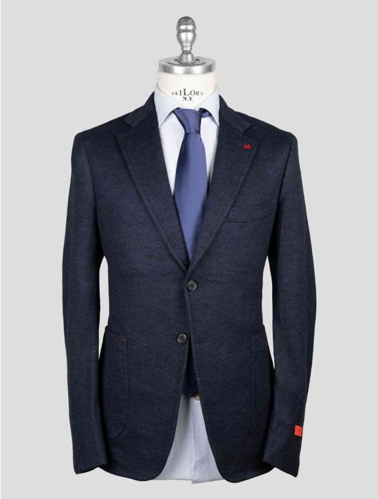 Isaia Blue Cashmere Silk Pa 1