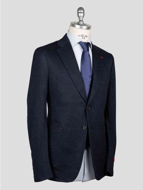Isaia Blue Cashmere Silk Pa 2