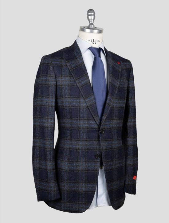 Isaia Blue Alpaca Wool Pa Blazer 2