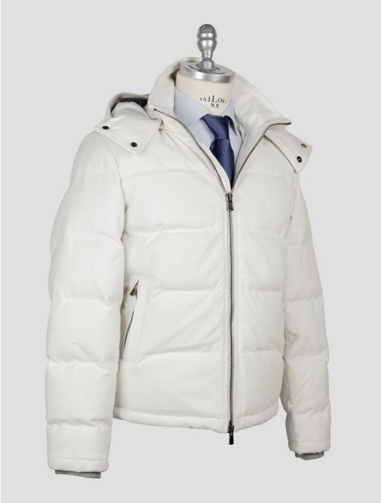 Isaia White Wool Cashmere Coat 2