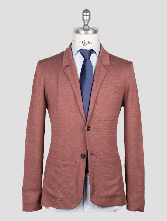 Isaia Burgundy Wool Silk Cashmere Blazer 1