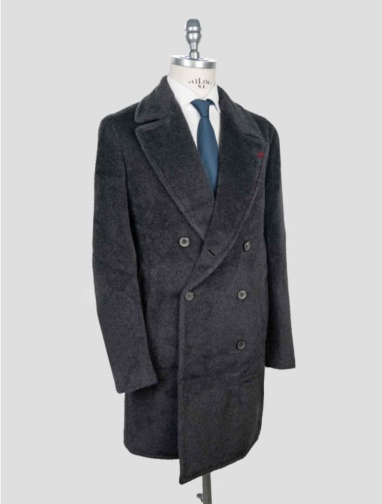 Isaia Dark Gray Alpaca Wool Overcoat 2