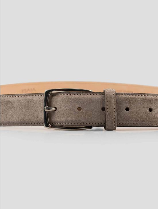 Isaia Light Brown Leather Suede Belt 2