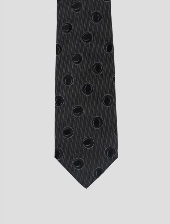 Isaia Gray Silk Tie 2