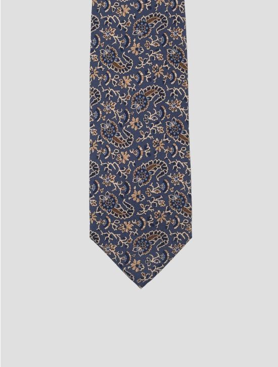 Isaia Blue Silk Tie 2