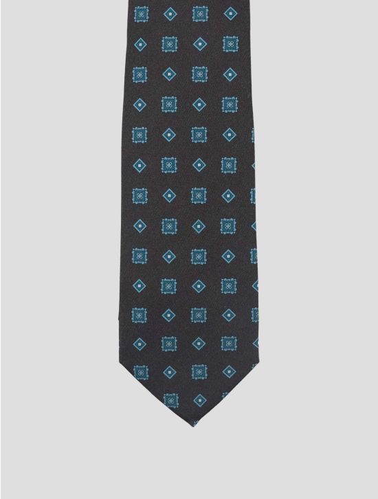 Isaia Gray Blue Silk Tie 2