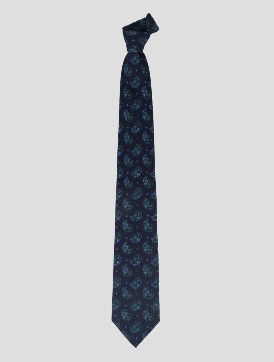 Isaia Multicolor Wool Silk Tie 1
